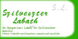 szilveszter labath business card